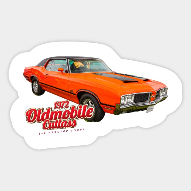 1972 Oldsmobile Cutlass 442 Hardtop Coupe Sticker by Gestalt Imagery